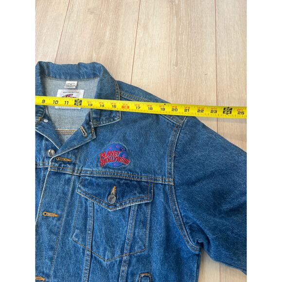 Vintage Planet Hollywood Las Vegas Denim / Jean Jacket Unisex Size Medium - Picture 11 of 12